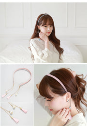 カチューシャ チェーン 花 フラワー フェイクパール フリンジ タッセル ヘアバンド レディース ヘアアクセサリー おしゃれ かわいい