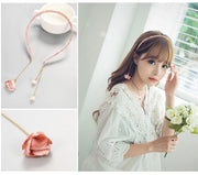 カチューシャ チェーン 花 フラワー フェイクパール フリンジ タッセル ヘアバンド レディース ヘアアクセサリー おしゃれ かわいい