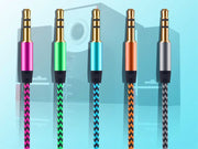 オーディオケーブル ステレオミニプラグ オス-オス 3.5mm 長さ1m 3極 変換 AUX 金メッキ端子 パソコン スマホ タブレット