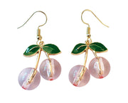 ピアス フックピアス レディース アクセサリー ファッションアイテム さくらんぼ チェリー ハート 透明感 フルーツ 果物 かわいい おしゃれ