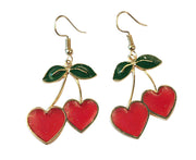 ピアス フックピアス レディース アクセサリー ファッションアイテム さくらんぼ チェリー ハート 透明感 フルーツ 果物 かわいい おしゃれ