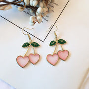 ピアス フックピアス レディース アクセサリー ファッションアイテム さくらんぼ チェリー ハート 透明感 フルーツ 果物 かわいい おしゃれ