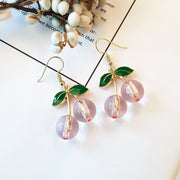 ピアス フックピアス レディース アクセサリー ファッションアイテム さくらんぼ チェリー ハート 透明感 フルーツ 果物 かわいい おしゃれ