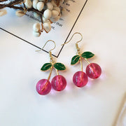 ピアス フックピアス レディース アクセサリー ファッションアイテム さくらんぼ チェリー ハート 透明感 フルーツ 果物 かわいい おしゃれ