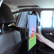 車用スマホホルダー タブレットホルダー カー用品 車内 ヘッドレスト 取付 伸びる 後部座席 360度 コンパクト 折りたたみ そのまま充電 角度調節