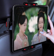 車用スマホホルダー タブレットホルダー カー用品 車内 ヘッドレスト 取付 伸びる 後部座席 360度 コンパクト 折りたたみ そのまま充電 角度調節