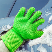 洗車グローブ 同色2個セット 両手 洗車手袋 洗車用品 車 カー用品 スポンジ 5本指 手袋型 車内 拭き掃除 ワックス カーシャンプー ホイル磨き 窓拭き