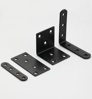 棚受け金具 10個セット 同サイズ10個セット L字 棚受け 棚ブラケット DIY 工具 収納家具用部品 建築物用金具 部品 ブラック 貼り付け 簡単 便利 お洒落