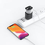 Apple製品用充電アダプターカバー スマホ用品 PC用品 ホワイト ブラック シリコン ケーブル巻き取り 傷防止 落下保護