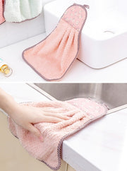 ハンドタオル ループ付き 手拭き ループタオル タオル キッチン用品 バス用品 布巾 ふきん 台ふき キッチン 洗面所 かわいい