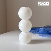 花瓶 花びん フラワーベース フラワースタンド 一輪挿し 球体 3連 4連 透明 ガラス クリア グラデーション おしゃれ シンプル 可愛い 卓上 置物 置き物 インテリア雑貨 インテリア小物