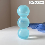 花瓶 花びん フラワーベース フラワースタンド 一輪挿し 球体 3連 4連 透明 ガラス クリア グラデーション おしゃれ シンプル 可愛い 卓上 置物 置き物 インテリア雑貨 インテリア小物