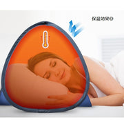 ミニテント 遮光ドーム ミニサンシェード 安眠テント 睡眠テント スマホポケット付き お昼寝 プライバシー対策 防寒 冷え対策 安眠グッズ 日焼け防止 UV対策 防風 コンパクト 畳める 室内 屋外 寝室 ベッド 海水浴 ビーチ 海 夜勤 避難所