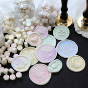 シーリングワックス 封蝋 シーリングスタンプ用品 約100粒セット 小粒 八角形 カラフル 結婚式 招待状 手紙 カラバリ豊富
