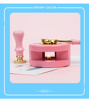 シーリングワックス用スプーン ワックス炉 セット シーリングスタンプ用品 DIY 丸型 浅型 溶解 封蝋用品 融解 溶かす 炙る 資材 材料 ハンドメイド DIY 手紙 招待状 封書 文具 お洒落 レトロ シンプル