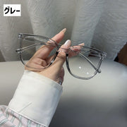 伊達メガネ 伊達眼鏡 眼鏡 メガネ めがね レディース 女性 女子 レンズ無し レンズ有り 度なし ブルーライトカット ブルーライト対策 クリアレンズ 透明 軽量 大きめ セルフレーム PC パソコン スマホ
