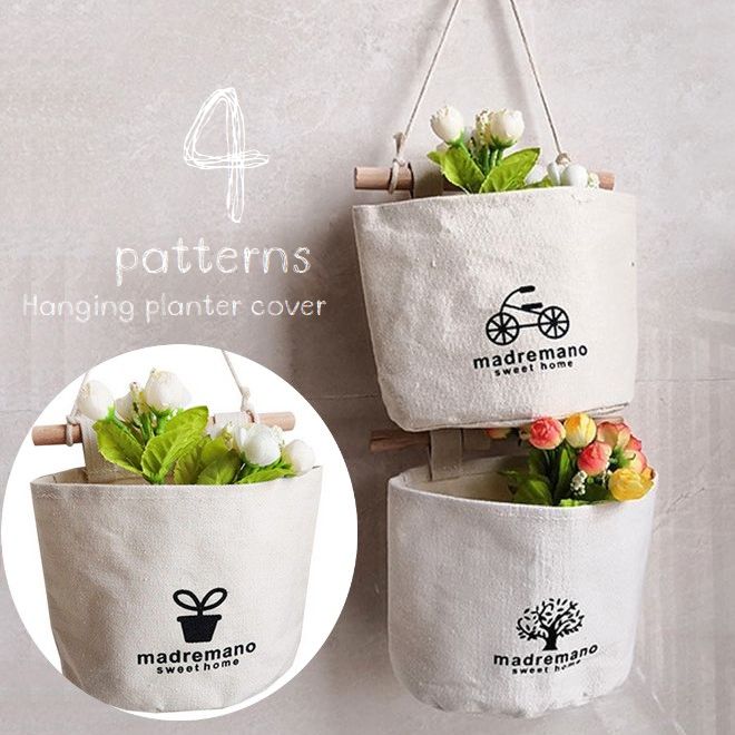 プランターカバー ハンギング 鉢カバー 布製 吊るす 園芸用品 ガーデニング 壁面 壁掛け プランターバッグ 植木鉢 プラントハンガー 観葉植物 ハンギングポット