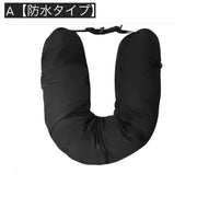 ネックピロー 旅行用枕 衣類収納 タオル収納 ポーチ バッグ 一体型 ベルト付き 防水 ソフト トラベルグッズ 移動中 仮眠 昼寝 飛行機 車 新幹線 旅行