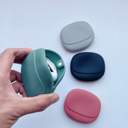 イヤホンケース 小物入れ ポーチ ミニポーチ シリコンポーチ 収納ケース シリコン 磁石付き マグネット式 イヤホン ケーブル アクセサリー 小銭 コイン 鍵 コンパクト 洗える 便利 可愛い くすみカラー シンプル