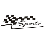 カーステッカー 車用ステッカー デカール ボディステッカー 車用シール Sports 英字 ロゴ チェッカーフラッグ風 チェック 自動車用 車用品 外装 カーアクセサリー ドレスアップ デコレーション おしゃれ かっこいい 傷隠し 白 黒 ホワイト ブラック