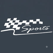 カーステッカー 車用ステッカー デカール ボディステッカー 車用シール Sports 英字 ロゴ チェッカーフラッグ風 チェック 自動車用 車用品 外装 カーアクセサリー ドレスアップ デコレーション おしゃれ かっこいい 傷隠し 白 黒 ホワイト ブラック