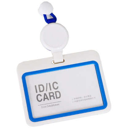 パスケース IDカードホルダー ストラップ付 横型 定期入れ IDカードケース ブルー バリエーション画像