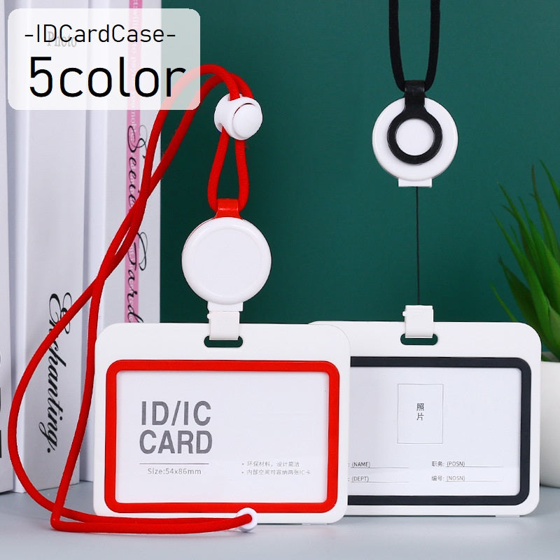 パスケース IDカードホルダー ストラップ付 横型 定期入れ IDカードケース 商品画像
