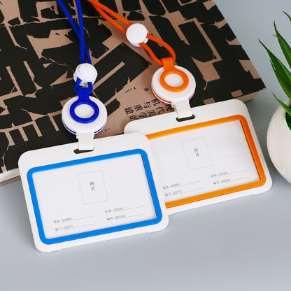 パスケース IDカードホルダー ストラップ付 横型 定期入れ IDカードケース 商品画像2
