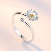 指輪 リング レディース アクセサリー 装飾品 ファッション小物 サイズ調節可 花 フラワー おしゃれ 可愛い ギフト プレゼント 贈り物