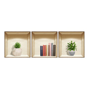ウォールステッカー 壁ステッカー 壁紙シール シール式 リアル トリックアート 3D 棚 本 植物 ルームデコレーション ウォールデコレーション お洒落 貼り付け簡単 DIY 模様替え 飾り付け 壁面装飾 壁装飾 室内装飾 イメージチェンジ 雑貨