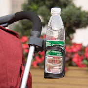 ベビーカー用ドリンクホルダー ボトルホルダー 哺乳瓶 カップホルダー ハンドル取り付け ボトルゲージ シンプル 便利 取り付け簡単 自転車 ロードバイク バイク 水筒 ペットボトル 角度調整 ベビーバギー
