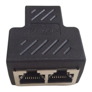 LANケーブルコネクタ 延長コネクタ 単品 RJ45 中継 2分岐 二股 プラグ メス パソコン周辺機器 PCケーブル