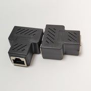 LANケーブルコネクタ 延長コネクタ 単品 RJ45 中継 2分岐 二股 プラグ メス パソコン周辺機器 PCケーブル