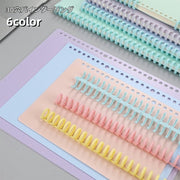 30穴バインダーリング ルーズリーフリング 製本リング 製本用とじ具 文房具 ステーショナリー ルーズクリップ ファイル システム手帳