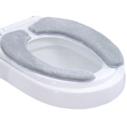 便座シート 便座カバー 大きいサイズ トイレ用品 厚手 ふわふわ O型 U型 無地 自着 貼る 洗える 暖かい あったか ふんわり 簡単取り付け ピンク ベージュ グレー ブルー 青 水色