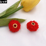 フェイクファーボールチャーム 10個セット 20mm ポンポン ビーズ ふわふわモコモコ ハンドメイド アクセサリーパーツ 手芸
