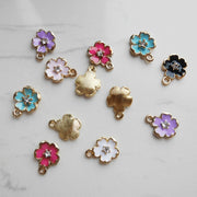 アクセサリーパーツ 10個セット チャーム フラワー 花 ラインストーン DIY ハンドメイドパーツ アクセサリー制作 素材 ピアス イヤリング ペンダントトップ ブレスレット 飾り 可愛い おしゃれ