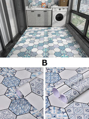 フロアステッカー 床用 60×100cm ウォールステッカー 壁紙シール 装飾 模様替え DIY 貼り付け簡単 滑り止め 防水 トイレ 洗面所 バスルーム キッチン ダイニング 風呂場 リビング 台所 子供部屋 寝室 玄関 ドア 壁面 店舗 家庭用 業務用 インテリア雑貨 デコレーション 飾り 北欧風 アラベスク風 花 フラワー チェック 幾何学 イベント パーティー おしゃれ