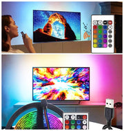 LEDストリップライト テープライト リボンライト 5m 屋内用 非防水 間接照明 USB リモコン付 調光調色 TVバックライト リビング ホームシアター 店舗 室内装飾 イベント パーティ クリスマス ハロウィン