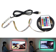 LEDストリップライト テープライト リボンライト 2m 屋内用 非防水 間接照明 USB リモコン付 調光調色 TVバックライト リビング ホームシアター 店舗 室内装飾 イベント パーティ クリスマス ハロウィン