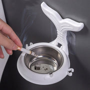 灰皿 吸い殻入れ 煙草入れ 壁掛け 粘着式 貼り付け 穴あけ不要 工具不要 ステンレス 取り外し可能 簡単設置 おしゃれ