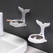 灰皿 吸い殻入れ 煙草入れ 壁掛け 粘着式 貼り付け 穴あけ不要 工具不要 ステンレス 取り外し可能 簡単設置 おしゃれ
