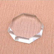 まつげエクステ用 接着剤パレット つけまつ毛 接着パレット グルーホルダー エクステンション ガラス 接着スタンド 接着プレート グルートレイ クリスタル風 透明 クリア 8角形 おしゃれ かわいい シンプル キラキラ 自宅 サロン 店舗