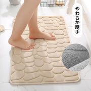 バスマット 足ふきマット 足拭き 低反発 滑り止め 厚手 ふわふわ 吸水 長方形 浴室 バスルーム お風呂 洗面所 玄関 トイレ
