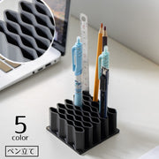 ペン立て ペンスタンド 鉛筆立て ブラシスタンド 筆立て ペンホルダー 文房具 事務用品 整理整頓 差し込む シンプル 便利グッズ カジュアル スタイリッシュ 単色 ラメ入り おしゃれ 省スペース 黒 白 赤 ピンク
