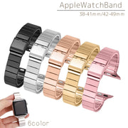 スマートウォッチ用ベルト Apple watch用ベルト 腕時計ベルト 交換ベルト レディース 女性 メンズ 男性 男女兼用 ユニセックス メタルベルト サイズ調整可能 シルバーカラー ゴールドカラー シンプル シック フォーマル フェミニン カジュアル ペアルック お揃い