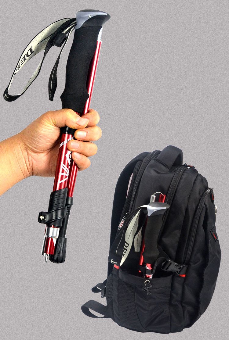 トレッキングポール 登山ストック 収納袋付き 単品 アウトドア 登山用品 商品画像2