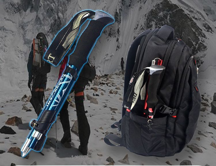 トレッキングポール 登山ストック 収納袋付き 単品 アウトドア 登山用品 商品画像3