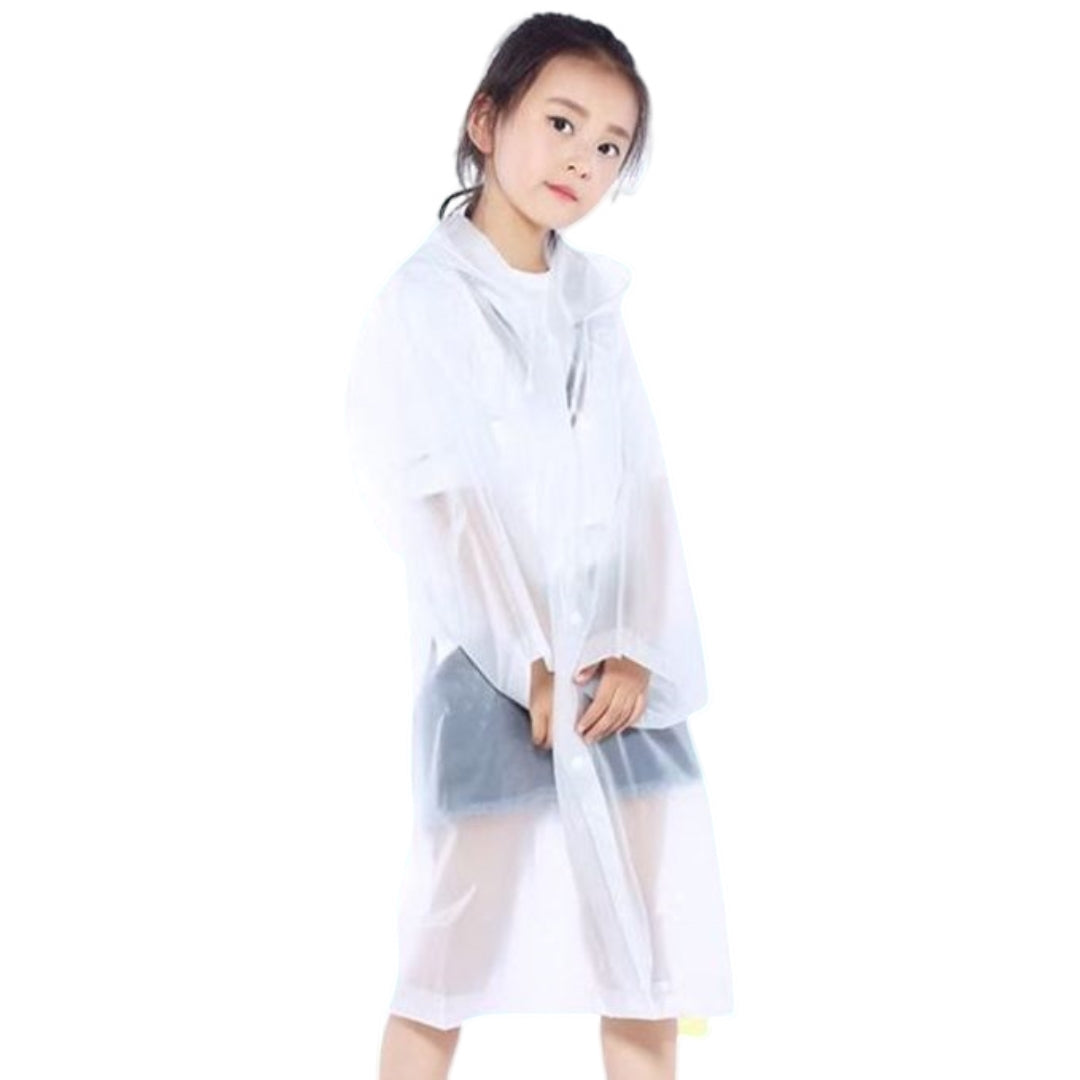 レインコート カッパ 子供用 キッズ ジュニア 女の子 男の子 レインウェア フード付き 雨具 雨合羽 120cm 130cm 140cm 150cm スナップボタン 半透明 防水 無地 ソリッドカラー 雨の日 通学 お出掛け 女子 男子 こども用 修学旅行