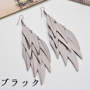 ピアス フックピアス アクセサリー レディース ゴールドカラー シルバーカラー 大きめ 大ぶり 葉 リーフ おしゃれ エレガント ゴージャス 女性用